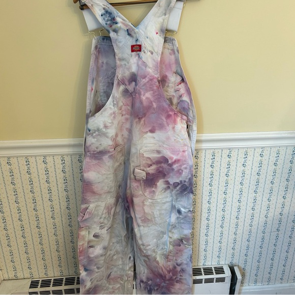 Dickies Tie Dye Denim Straight Leg Overalls - Picture 7 of 10
